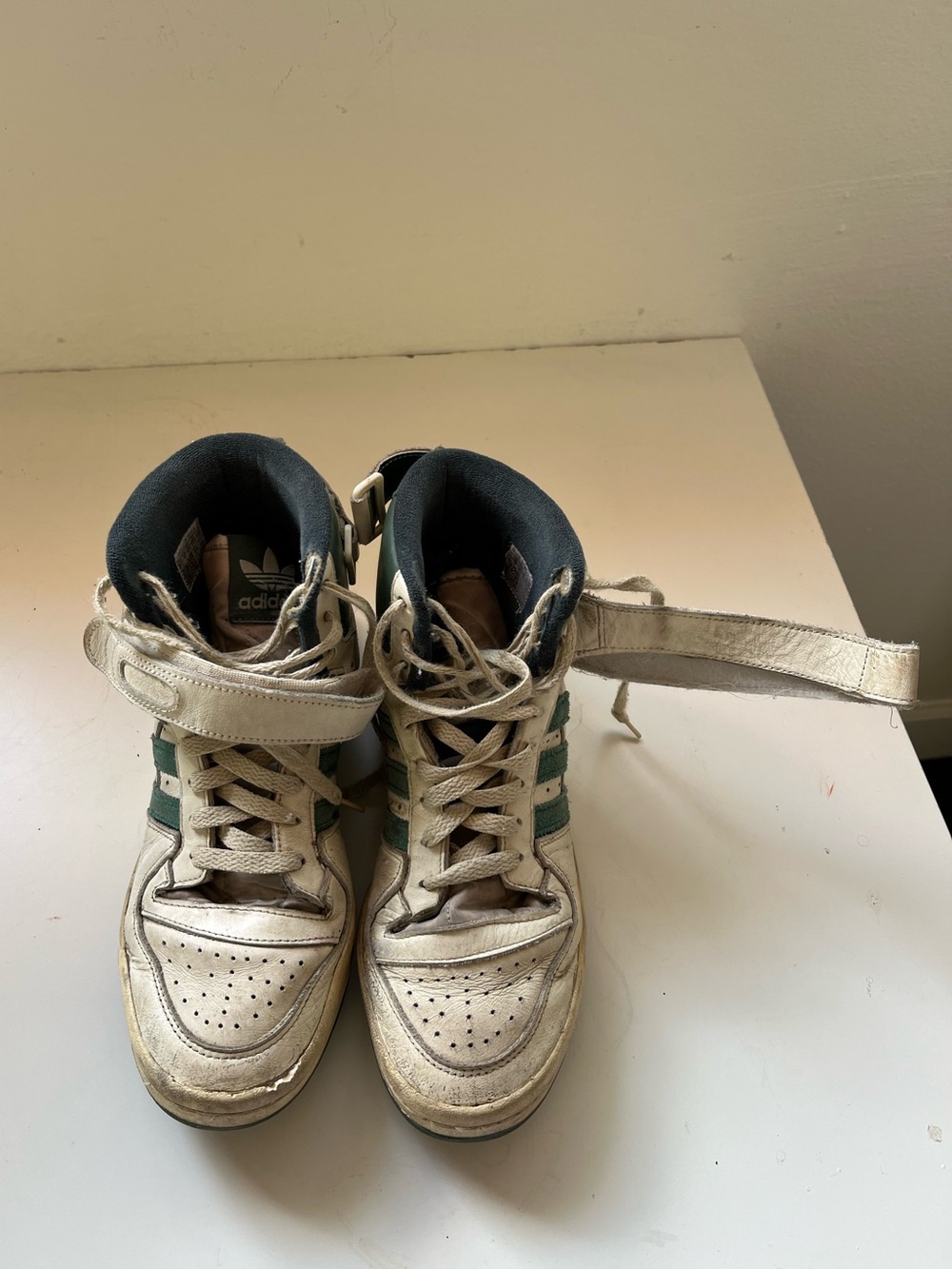 Adidas forum 84 High-Top Sneakers White and Green